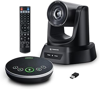 Anuncio Patrocinado - TONGVEO Sistema de cámara de sala de conferencias 10X, HDMI USB 10X zoom óptico PTZ cámara 1080P 60F...