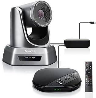 Anuncio Patrocinado - Tenveo Grupo todo en uno Video Audio Sala de conferencias Sistema de cámara 3X Zoom óptico USB PTZ C...