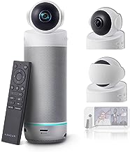 KanDao Meeting S Sistema de videoconferencia, 4K capturado 1080p Ultra HD 180° todo en uno Sistema de cámara de sala de vi...