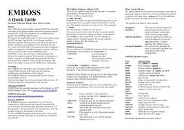 EMBOSS - EMBnet node Switzerland