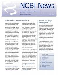 Entrez Search Services Enhanced NCBI Home Page Redesigned